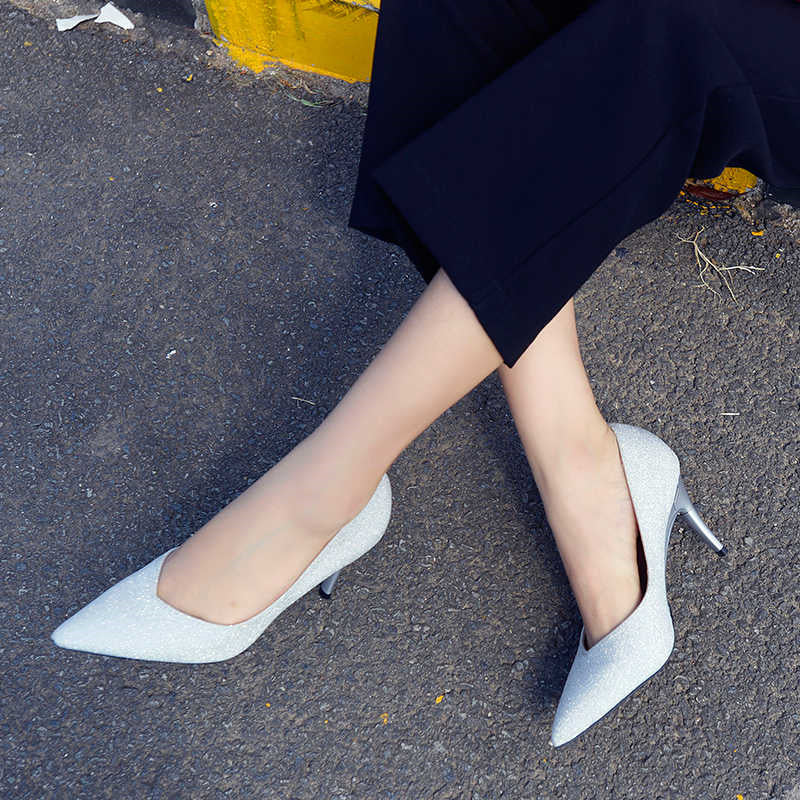 Telescopic Heel Foldable High-heeled Shoes