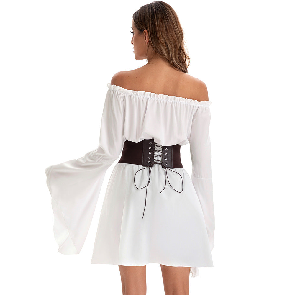 Women's Solid Color Casual Fashion Retro Simple Dress