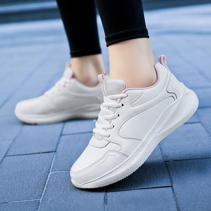 Waterproof Leather Soft Bottom Casual Sneaker Women