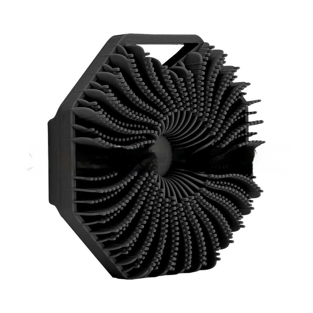 Polygon Silicone Bath Brush Back Rubbing Massage Brush Wall Mounted