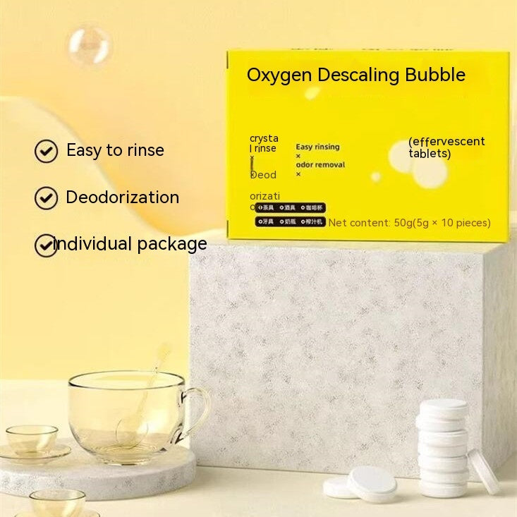 Bubble Active Oxygen Descaling Effervescent Tablets Tableware Scavenging Agent Cleaning Tea Stain Artifact