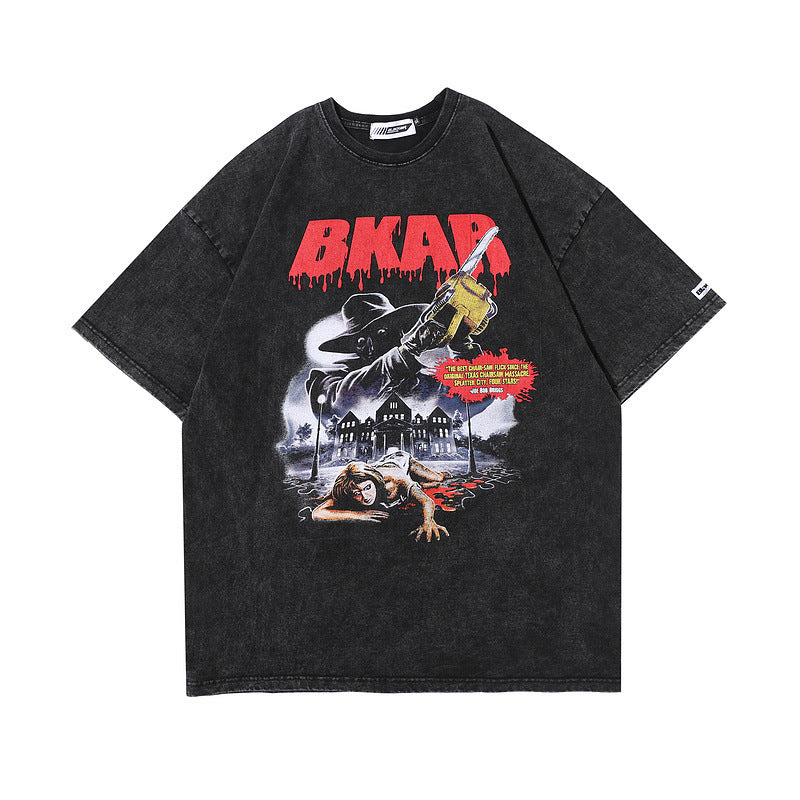 Graffiti print short sleeves