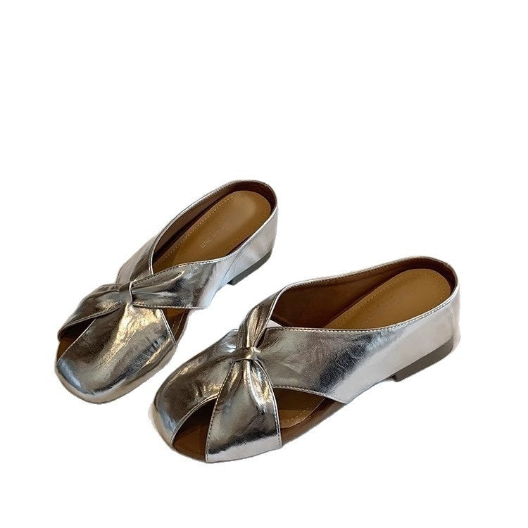 Women's Hollow-out Boken Half Slippers