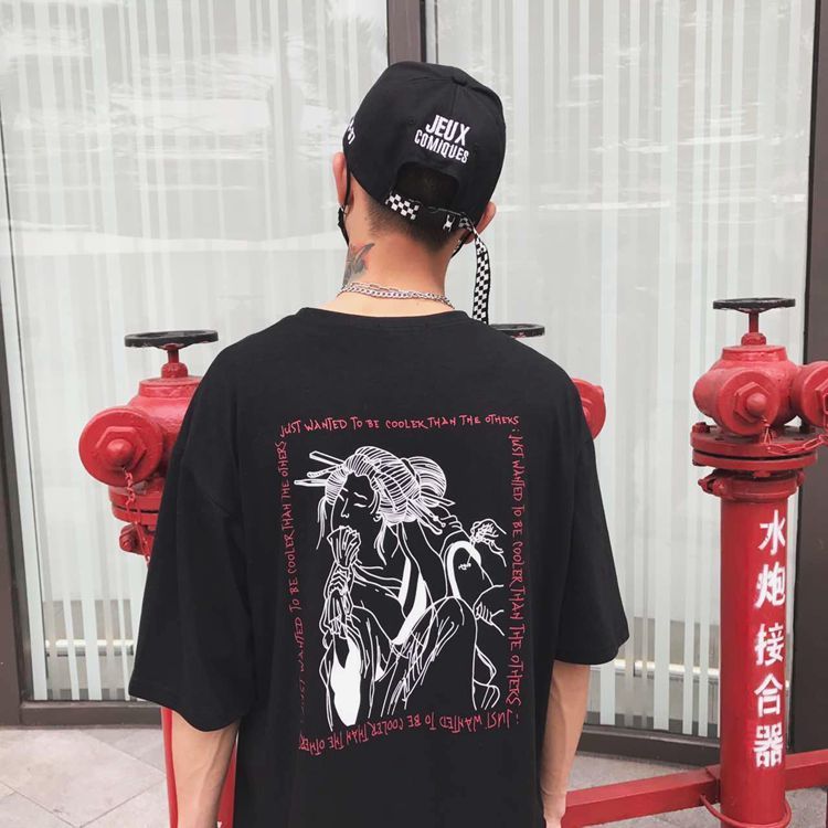 Harajuku print T-shirt