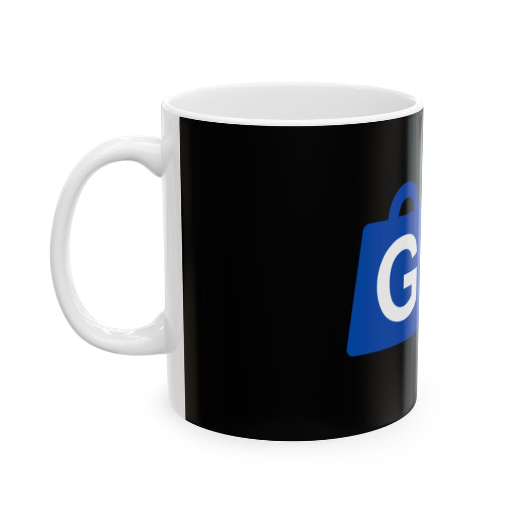 Logo Ceramic Mug – Branded Black Coffee Cup (11oz, 15oz)