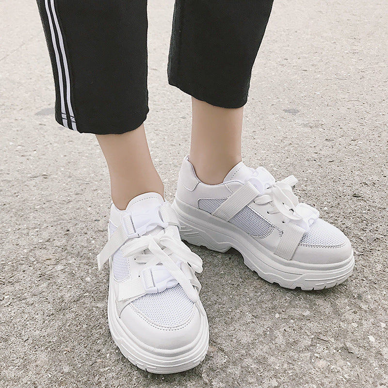 High School Students' White Shoes In Spring