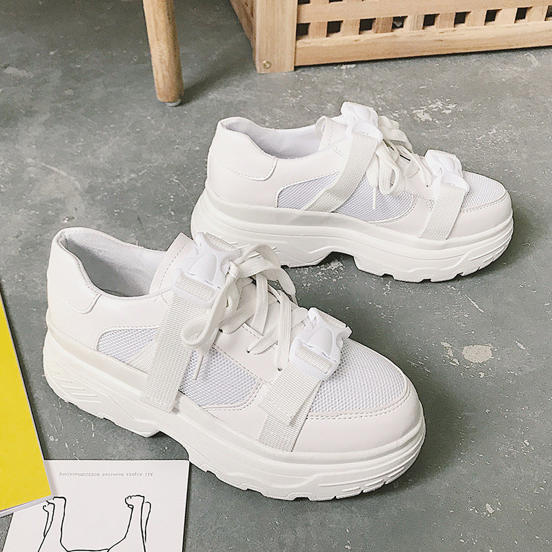 High School Students' White Shoes In Spring