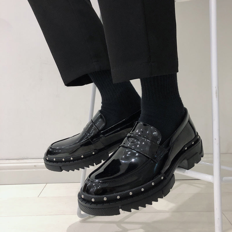 Casual Shoes Men's Korean Black English Shoes