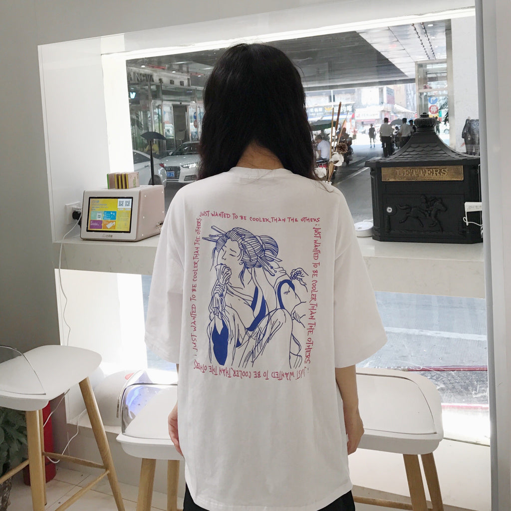 Harajuku print T-shirt