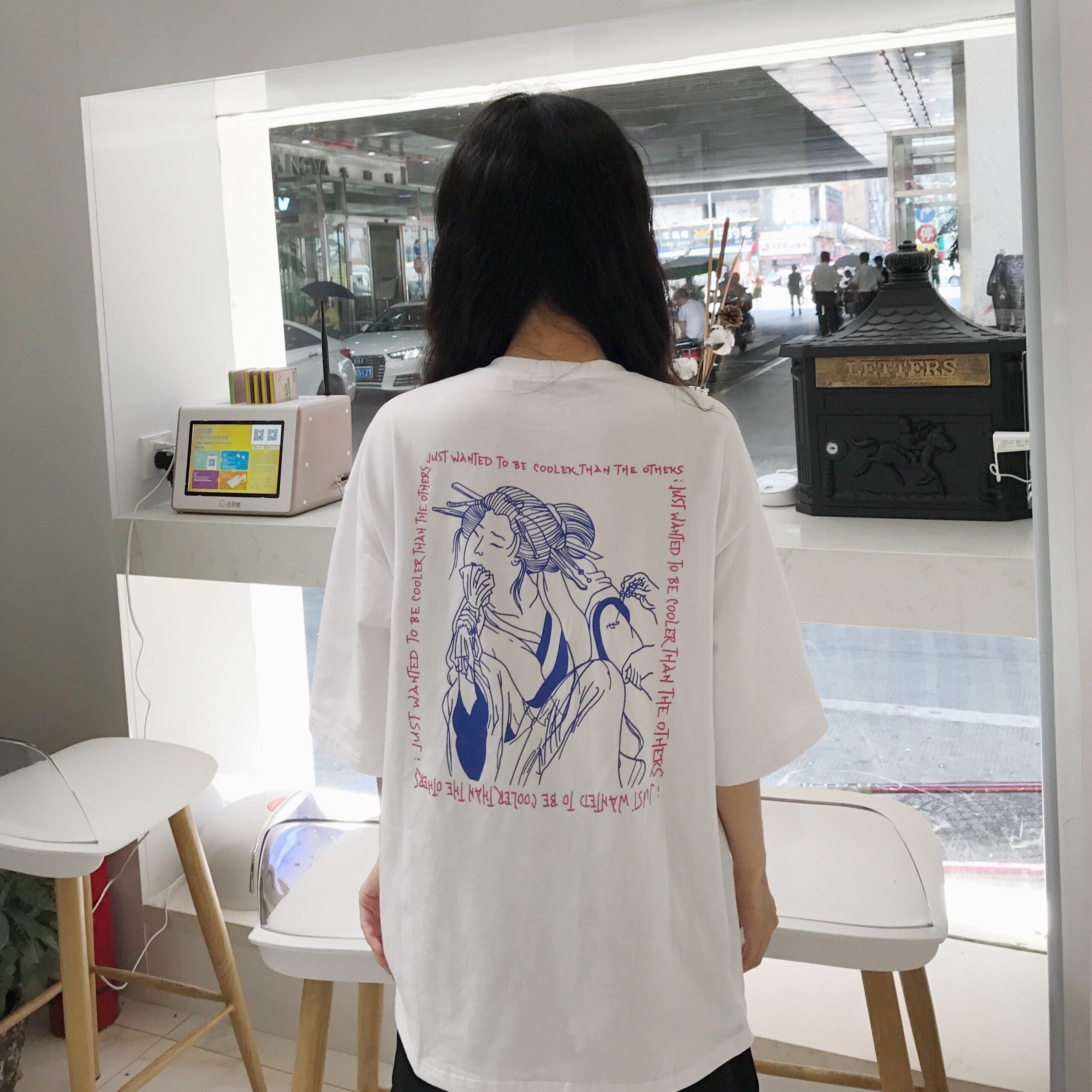 Harajuku print T-shirt