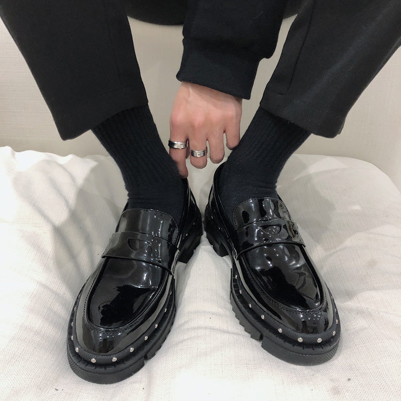 Casual Shoes Men's Korean Black English Shoes