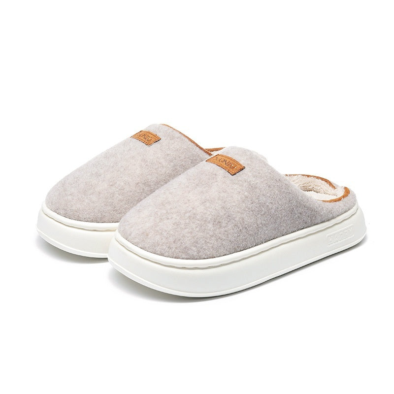 Cotton Slippers Women's Winter Solid Color
