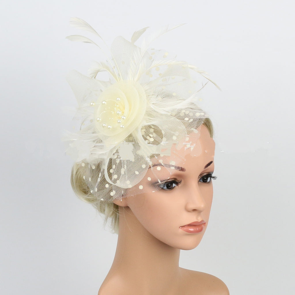 Headwear Bridal Hair Accessories Mesh Billycock Headband