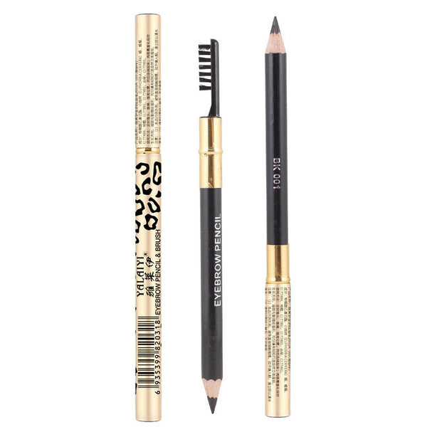 Yalaiyi Eyebrow Pencil Leopard Print Eyebrow Pencil Kuaishou And Douyin Live Broadcast Hot Selling Waterproof Distinct Look Wild Eyebrow Pencil