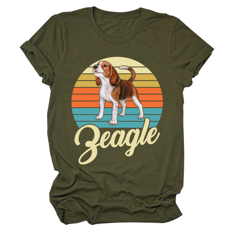 Little hound print short sleeve