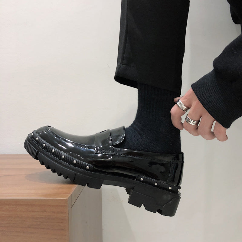 Casual Shoes Men's Korean Black English Shoes