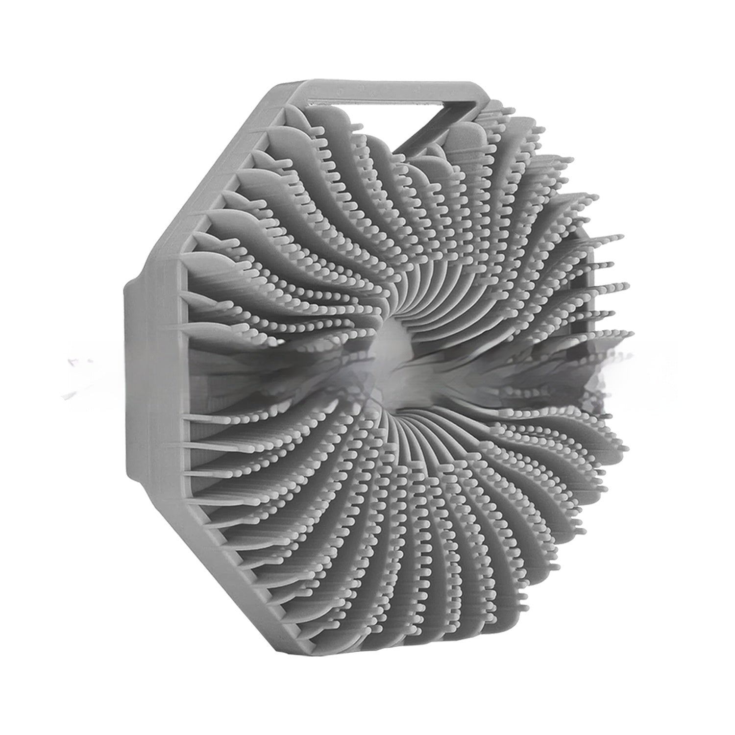 Polygon Silicone Bath Brush Back Rubbing Massage Brush Wall Mounted