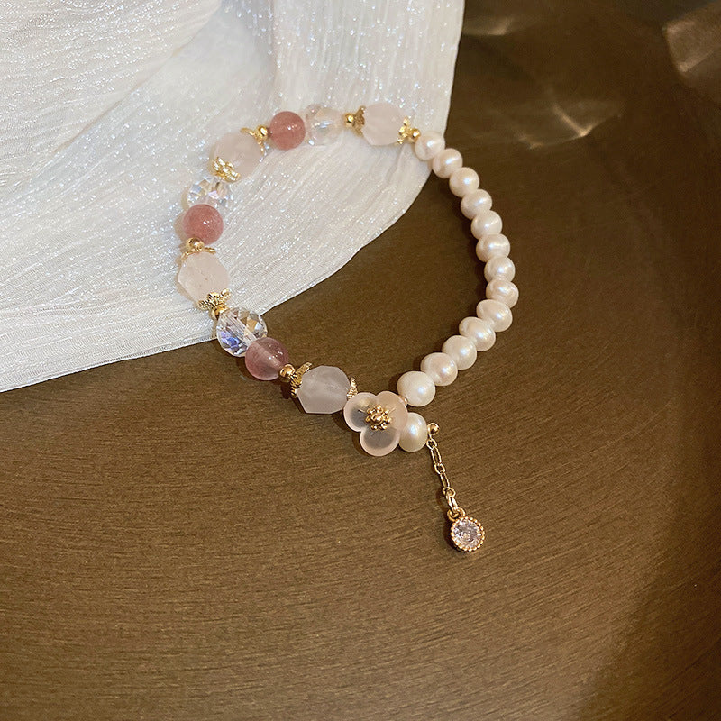 Baroque Freshwater Pearl Zircon Bracelet