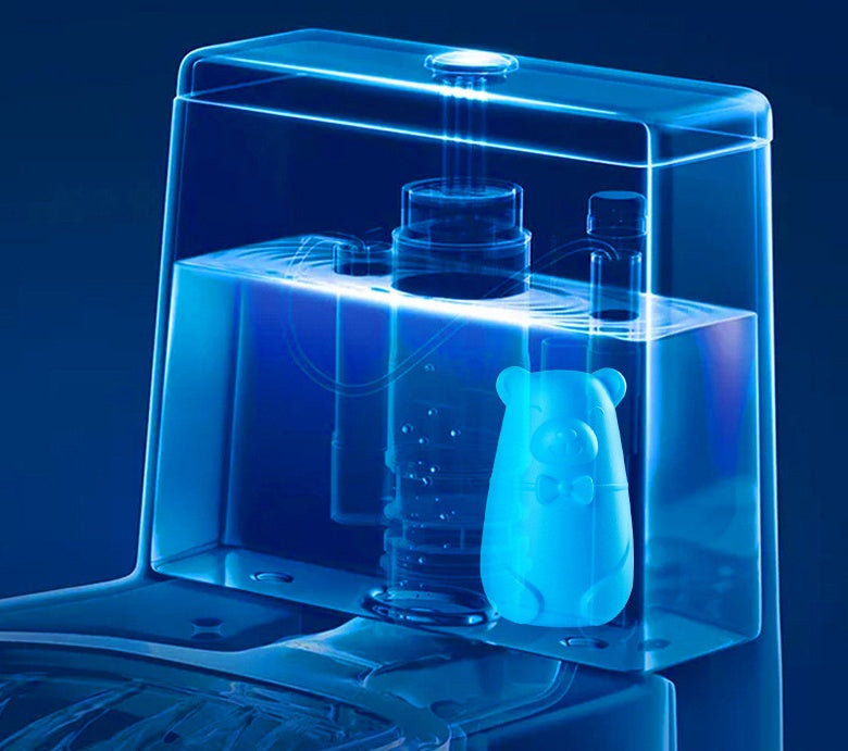 Blue bubble toilet toilet toilet liquid toilet detergent toilet treasure