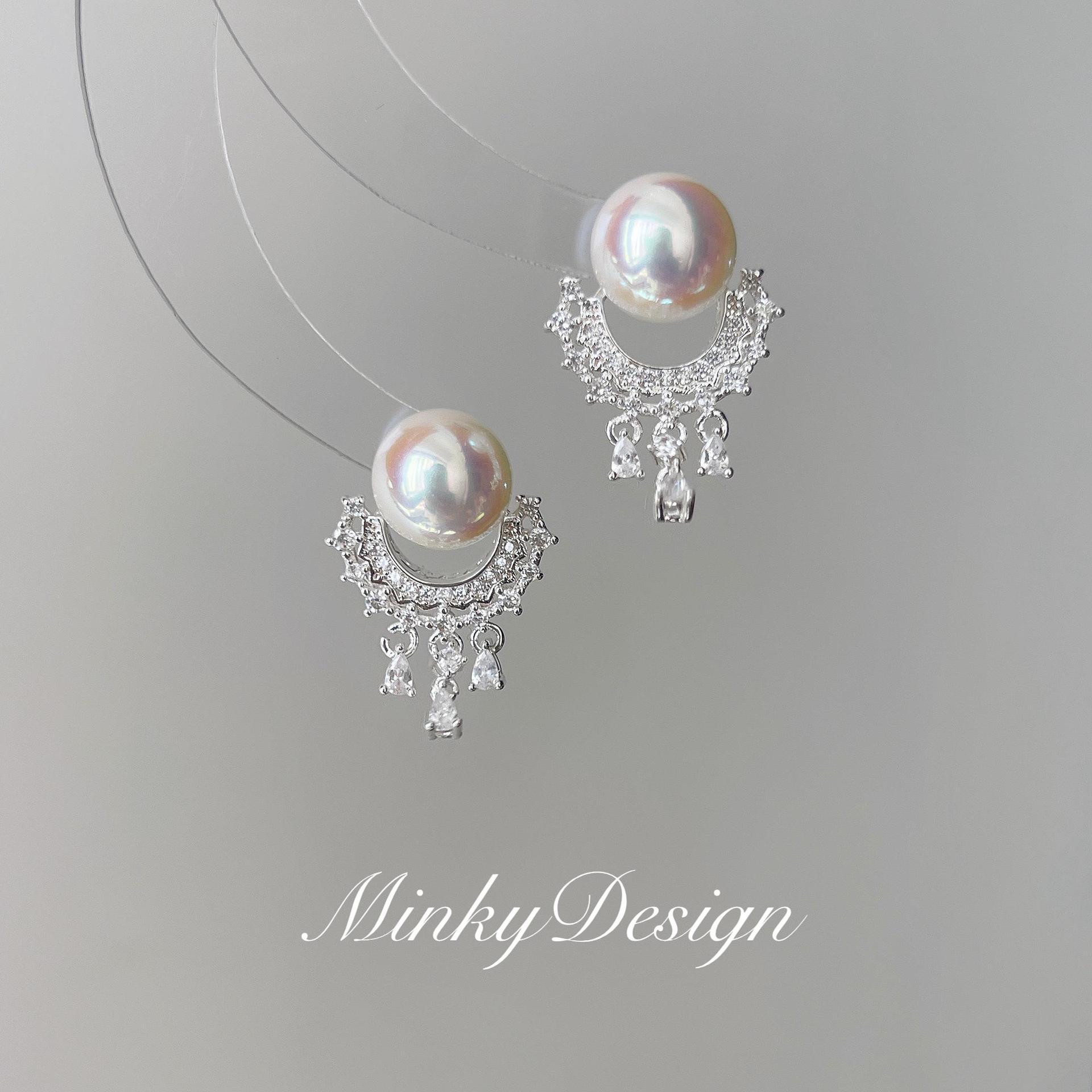 High-grade Earrings Elegant Graceful Small And Exquisite Water Drop Tassel Earrings