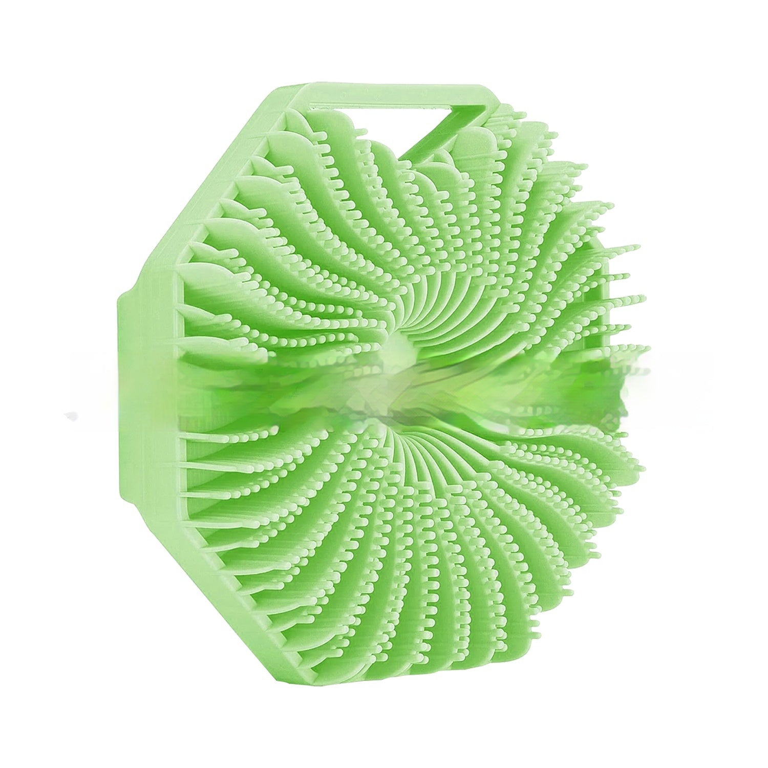 Polygon Silicone Bath Brush Back Rubbing Massage Brush Wall Mounted