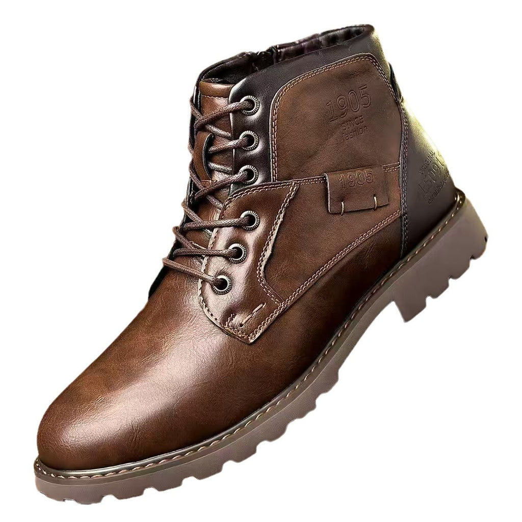 Male Martin Boots Leisure Plus Size Zip Ankle Boots