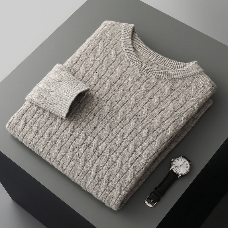 New Fashion Twist Round Neck Sweater For Men