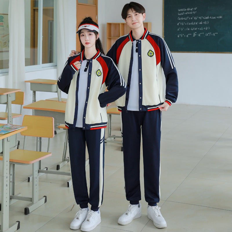 Three-piece School Uniform For Middle School Students Sports Suit