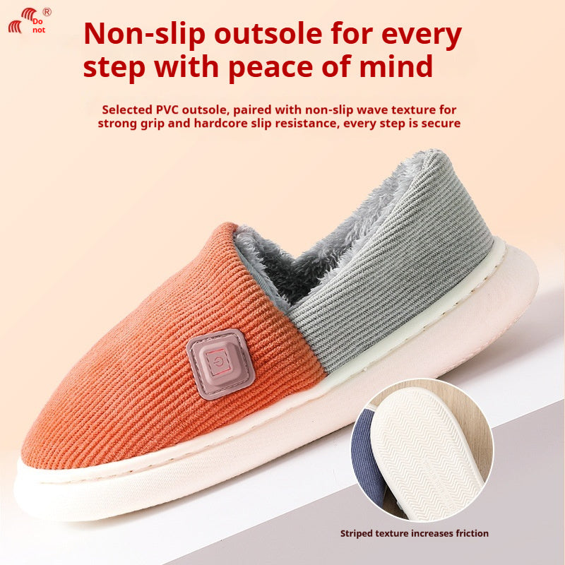 Household Charging Heating Can Walk Electrothermal Shoes Winter Cotton Slippers