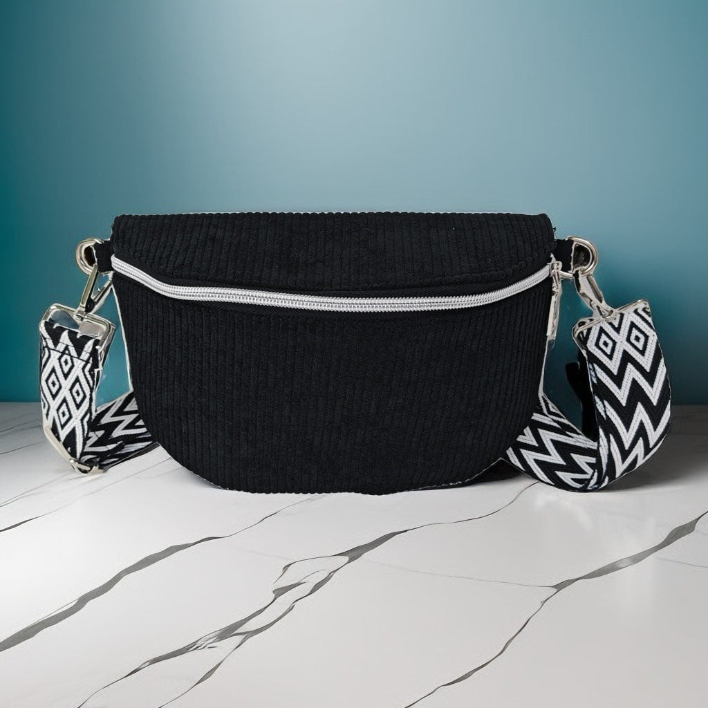 Large Capacity Female Shell Corduroy Shoulder Bag