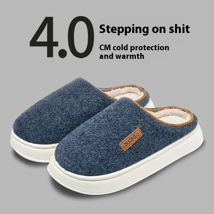 Cotton Slippers Women's Winter Solid Color