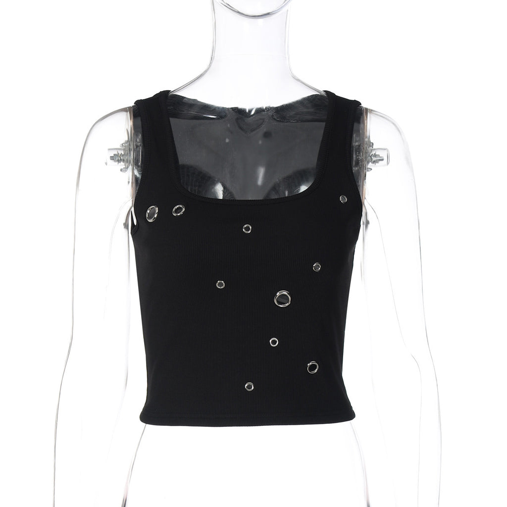 Personality Slim Fit All-match Solid Color Vest