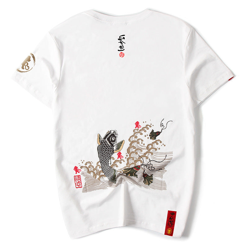 Goldfish print short sleeve