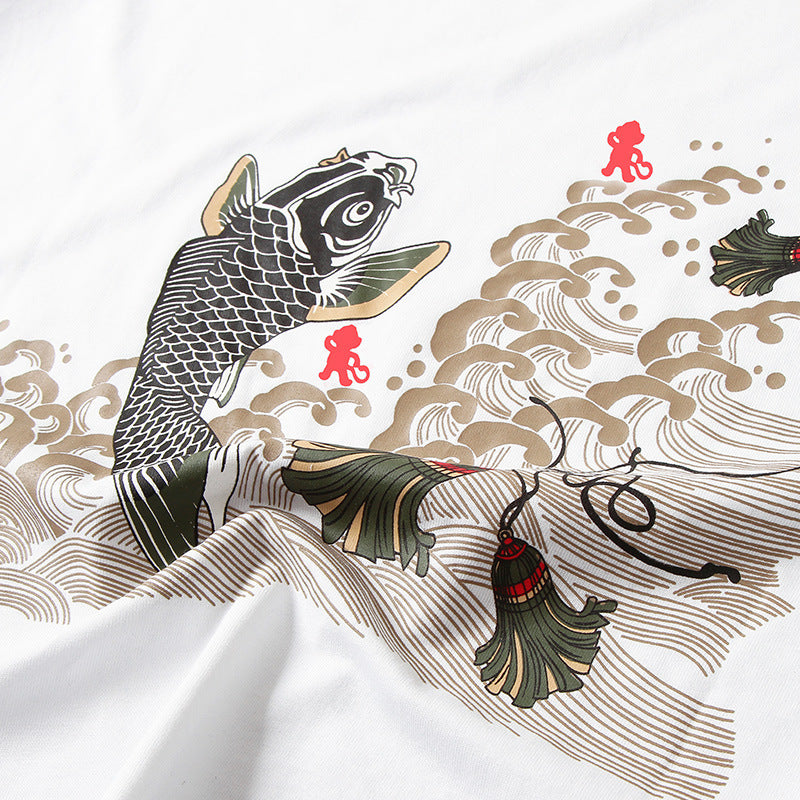 Goldfish print short sleeve
