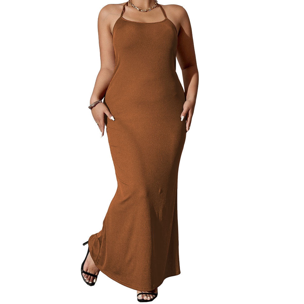 Women's Waist-Cinching Butt-Hugging Backless Halter Sexy Dress