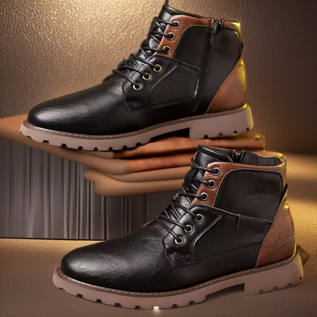 Male Martin Boots Leisure Plus Size Zip Ankle Boots