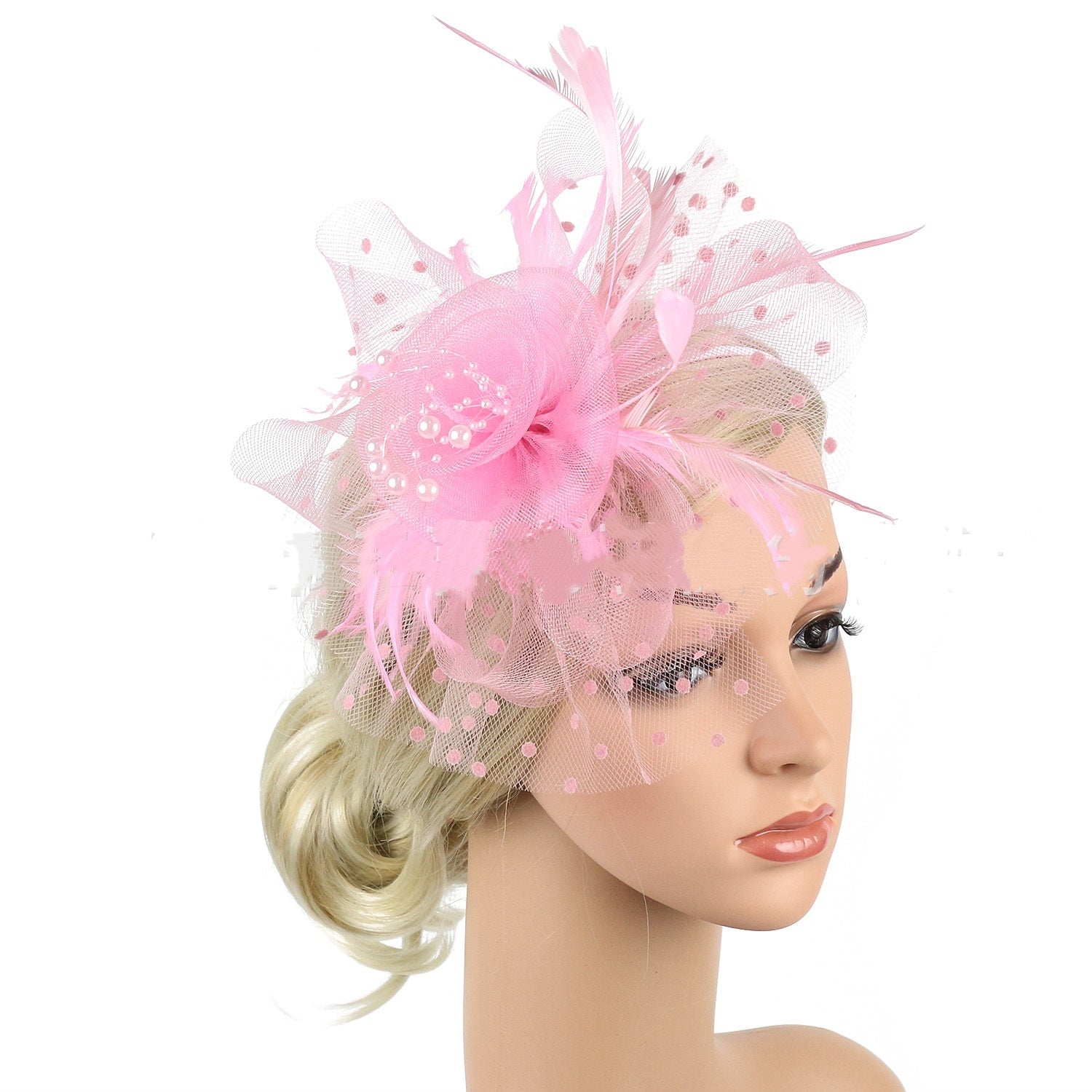 Headwear Bridal Hair Accessories Mesh Billycock Headband