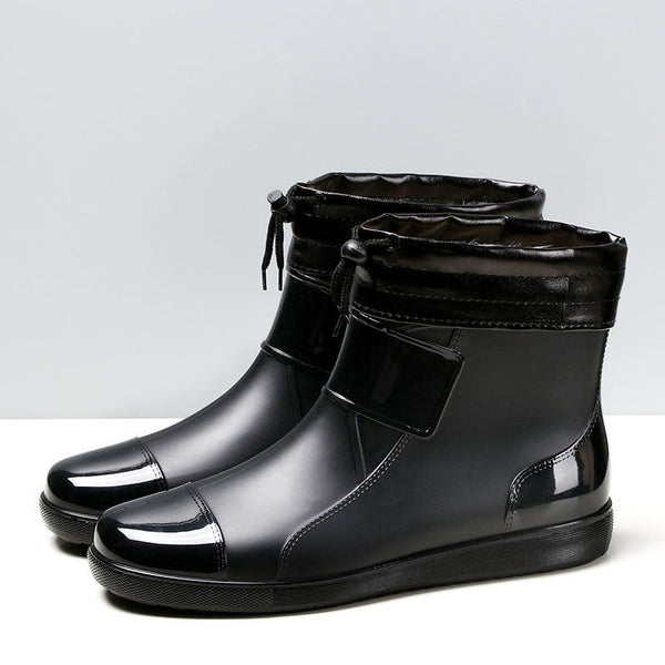 Men's Short Waterproof Plus Size Rain Boots