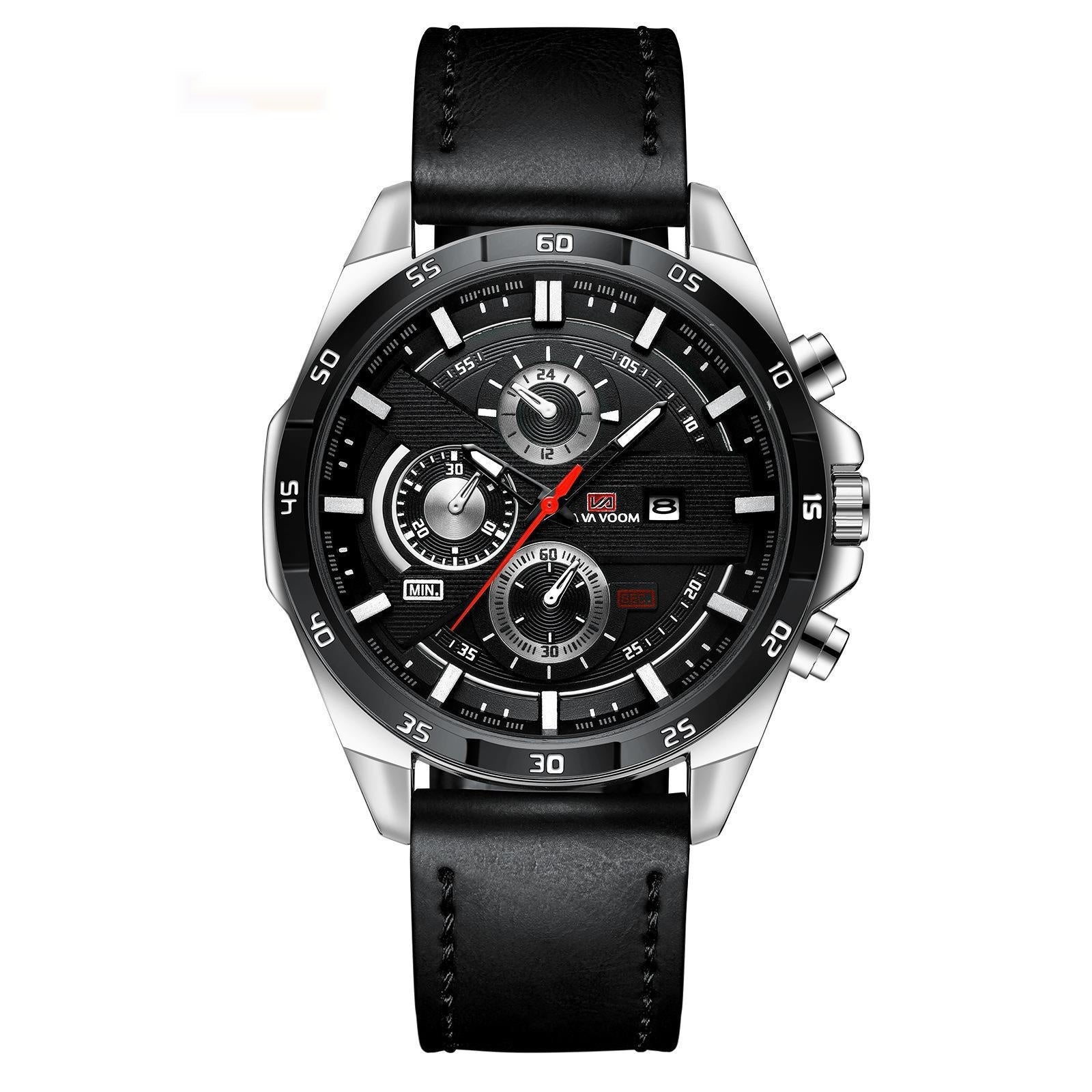 Business Calendar Waterproof Multifunctional Decorative Casual Quartz Watch