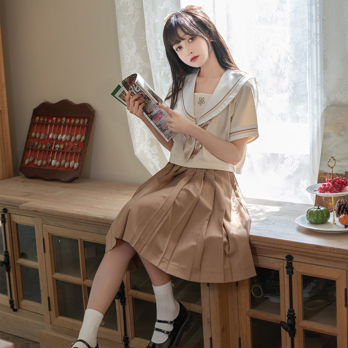 After School Autumn Cherry Summer Clothes Uniform Female
