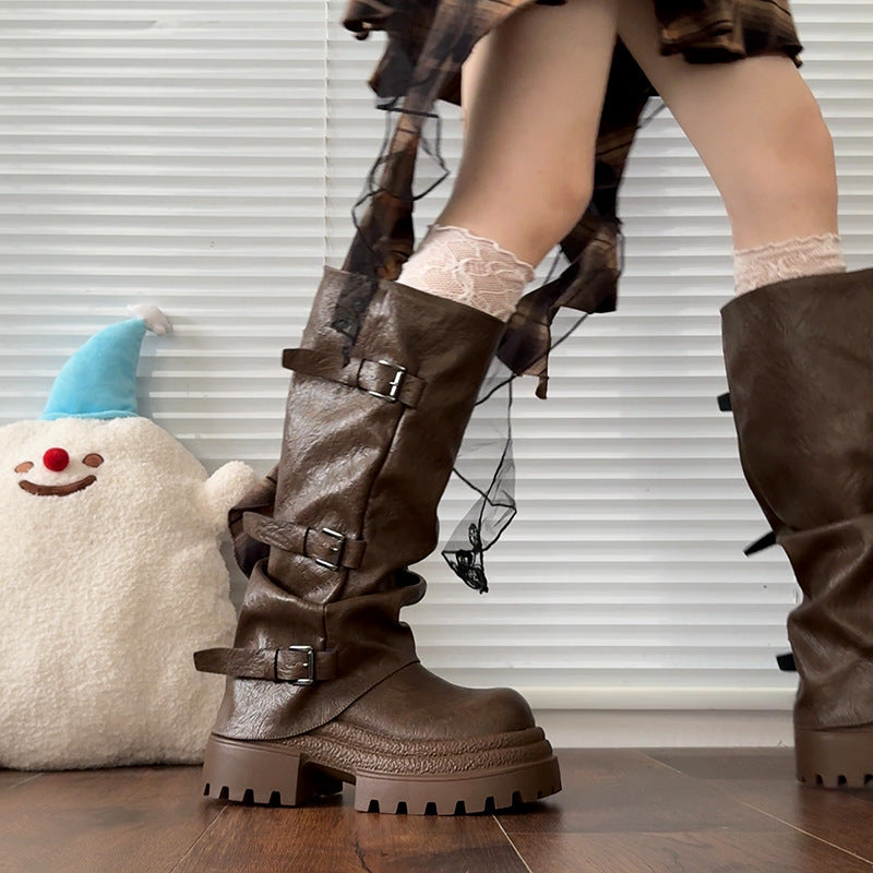 Women's Thick Bottom Increased By Knight Boots