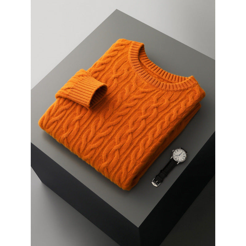 New Men's Round Neck Loose Sweater