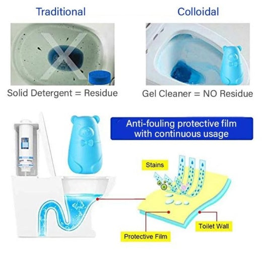 Blue bubble toilet toilet toilet liquid toilet detergent toilet treasure