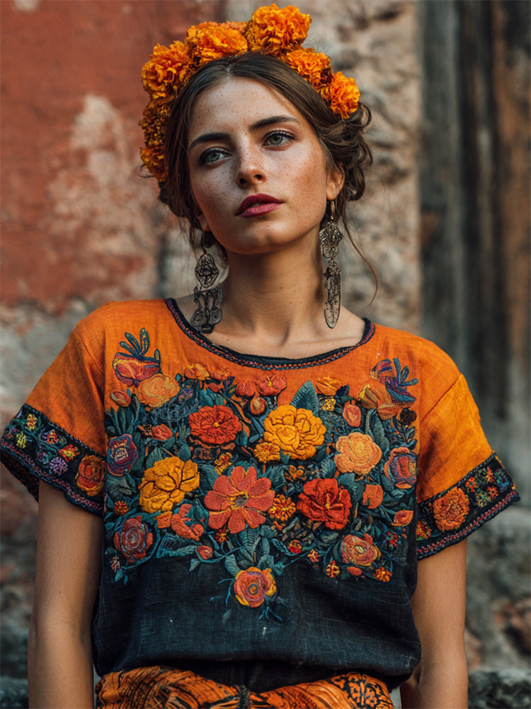 Top French Style Temperament Heavy Industry Digital Shirt