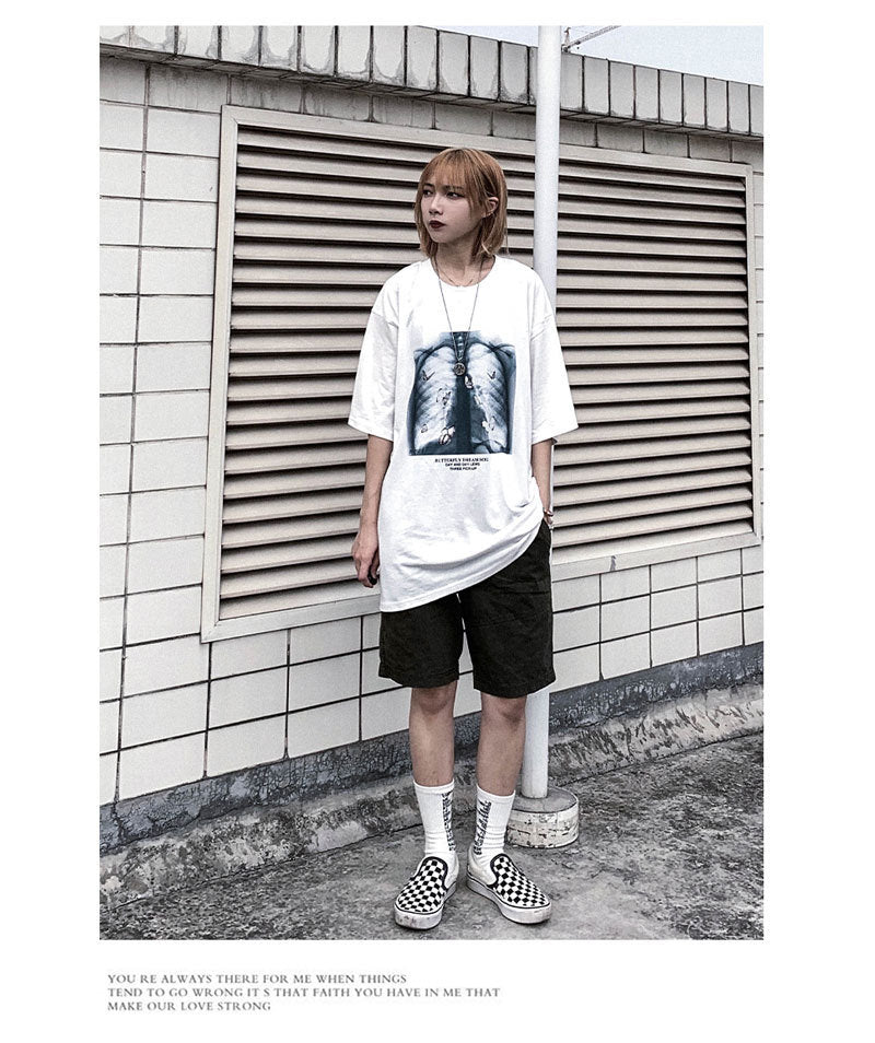 Chest print short sleeve