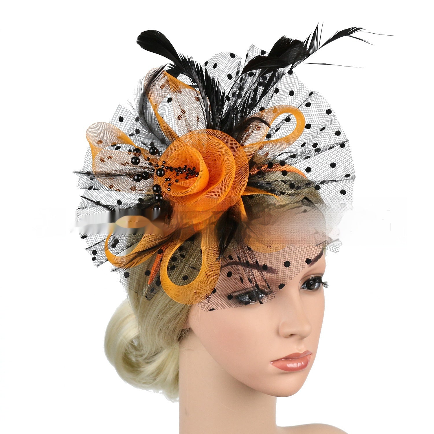 Headwear Bridal Hair Accessories Mesh Billycock Headband