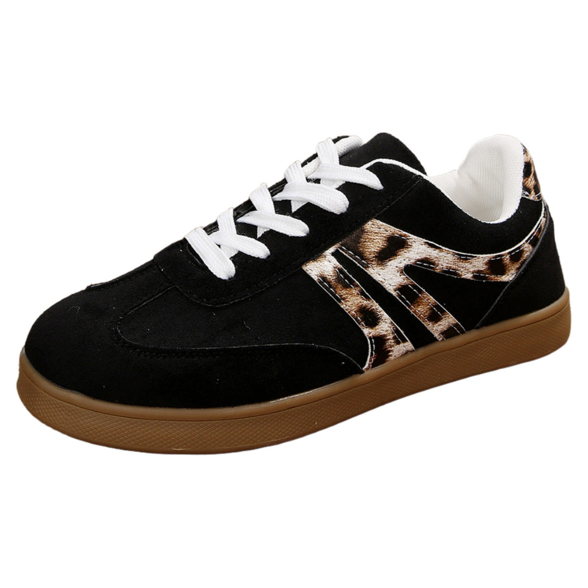 Women's Large Size Vintage Leopard Print Board Shoes