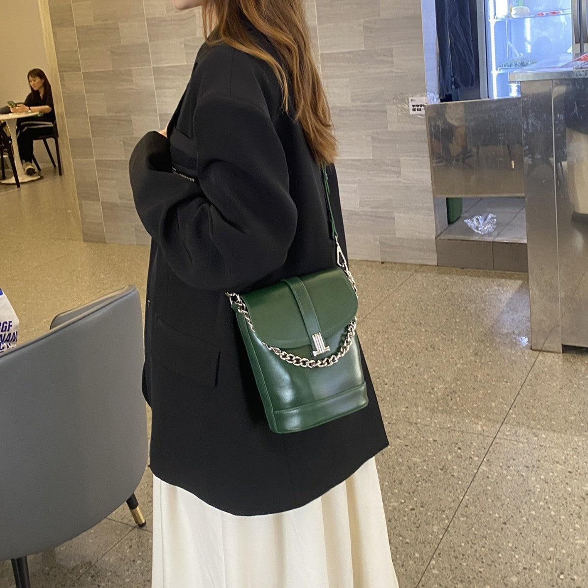 Leather Chain Women's First Layer Leather One-shoulder Crossbody Bag