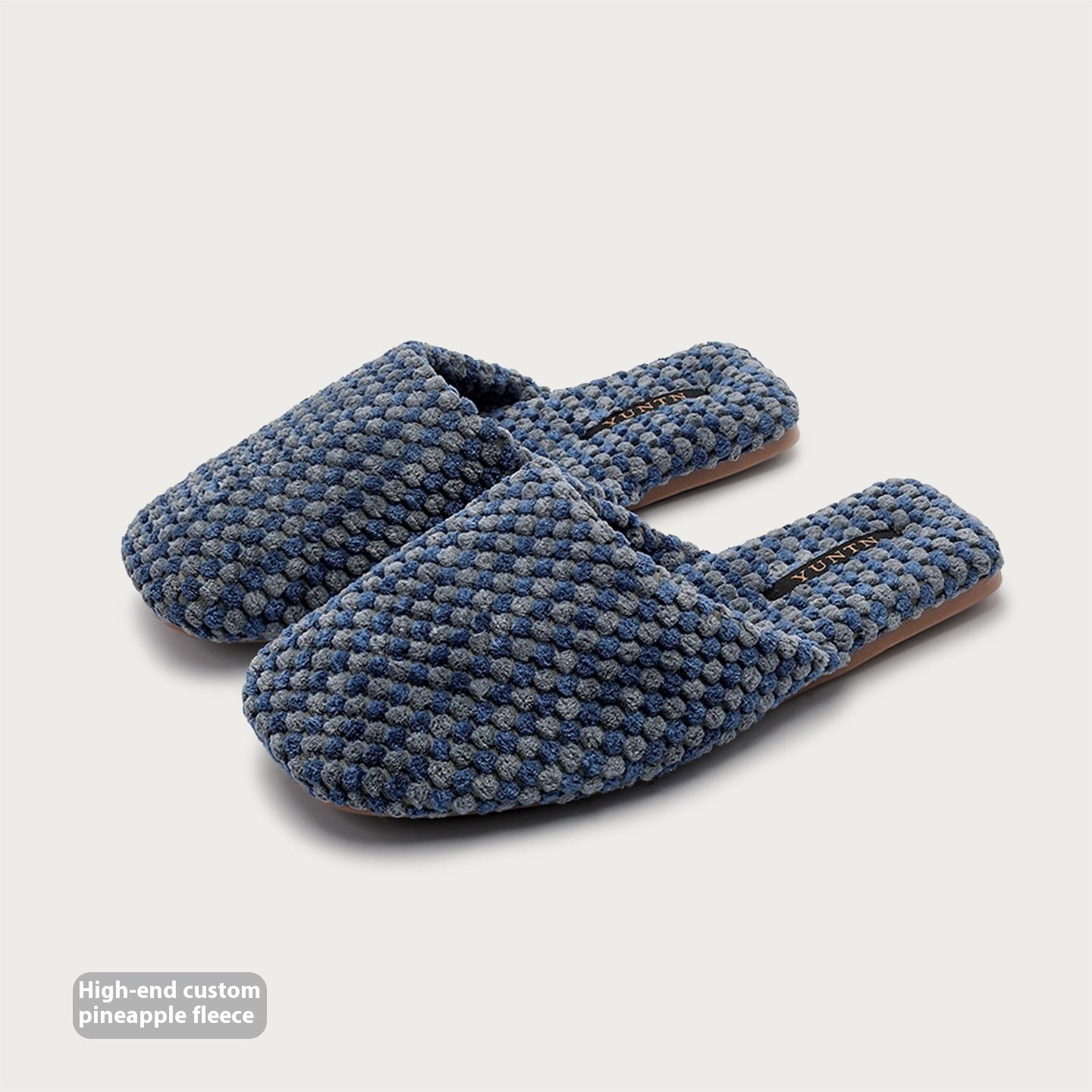 Pineapple Velvet Skin-friendly Warm Suede Couple Cotton Slippers