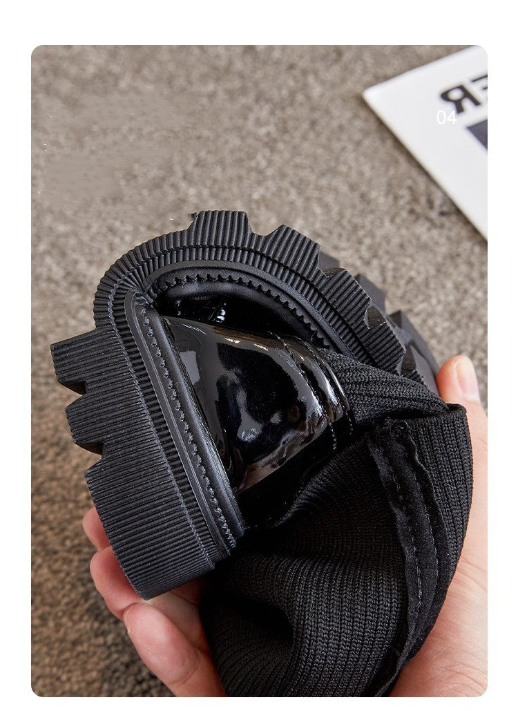 Children's Princess Black Leather Shoes